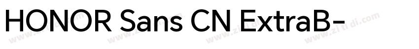 HONOR Sans CN ExtraB字体转换